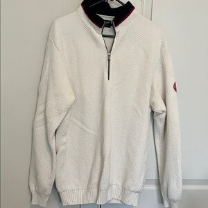 Holbrook Classic White Zip-Up Windproof Men's Sweater